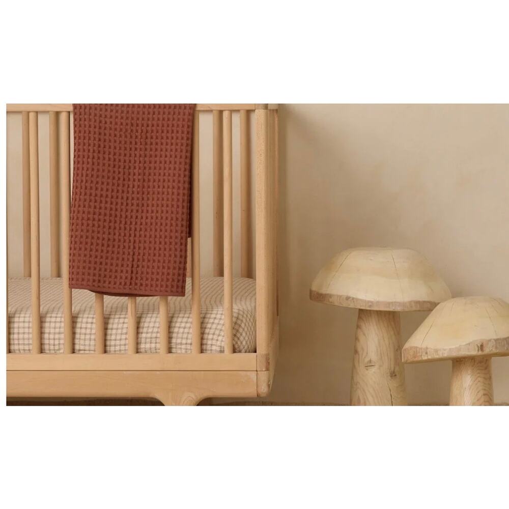 NEW Quincy Mae Woven Crib Sheet in Cedar Check, NWT - Picture 3 of 5